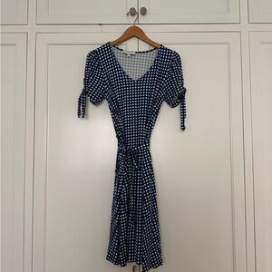 Navy Gingham Dress by Merrick White